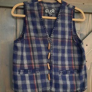 Vintage wool vest M Atlast toggles